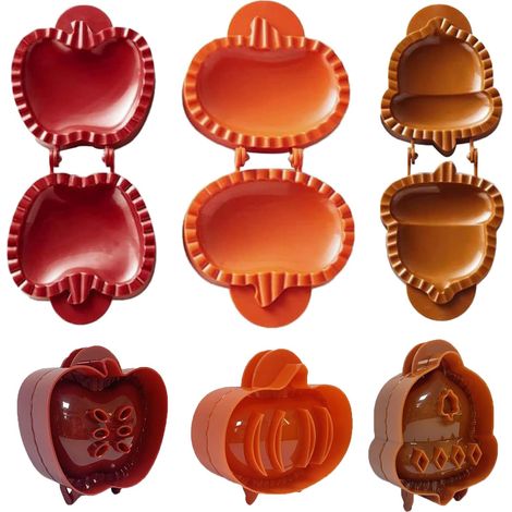 Holiday Mini moule à tarte à la main de Noël, mini machine à tarte à pommes Halloween, presse-pâte de poche pour cookie (set B) (1/5)