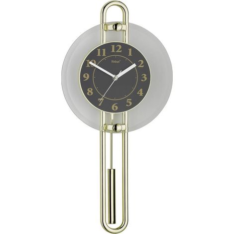 Horloge murale Mebus 14813 à quartz 26 cm x 54.5 cm or, noir, argent (1/2)
