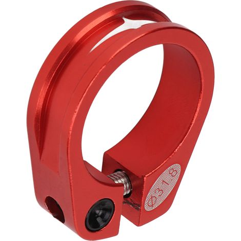 31,8-mm-Fahrradsattelklemme, leichte Aluminiumlegierung, Schnellspanner, Hohlkonstruktion, Rot (1/5)