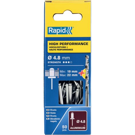 Rivetti Rapid alluminio diametro 48 mm lunghezza 25 mm (1/4)