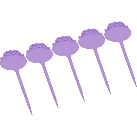 Lot de 50 piquets marqueurs de jardin imperméables, étiquettes pour plantes et fleurs, grand format 16 cm, coloris violet (1/5)