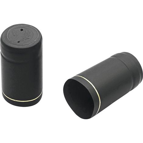 Capsule Termoretraibili Nere Satinate Ø 31X H 55 mm Confezione da 100 pz (1/2)
