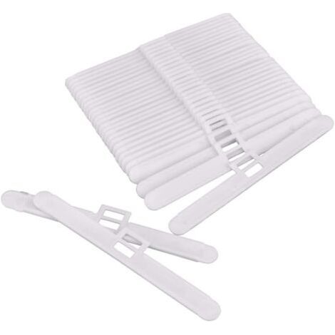 Lot de 50 supports supérieurs pour stores verticaux Fixations en plastique à double trou pour lames de 89 mm (Pièces de rechange) (1/5)