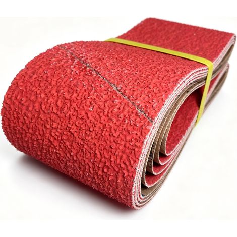 Lot de 4 bandes abrasives céramiques 100x915 mm Grain 36 (1/4)
