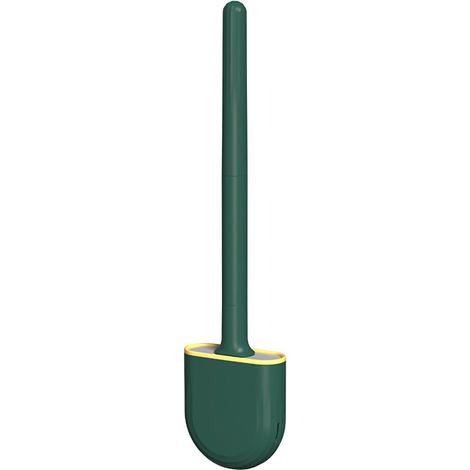 Brosse de toilette murale mini, brosse de nettoyage de salle de bain avec manche amovible, vert nuit-AquaForge