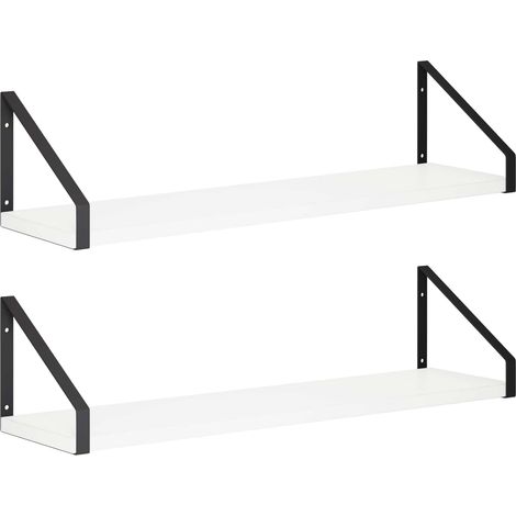 Scaffali da parete 2 pz Bianco 60 x 16 x 15,5 cm vidaXL (1/5)