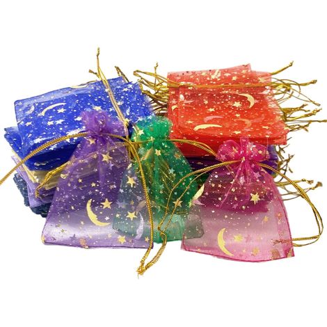 100 sachets cadeaux en organza, petits sachets pour mariages, fêtes, festivals et jeux (1/5)
