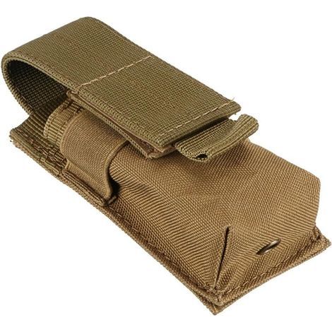 Borsa impermeabile in nylon per torcia e batterie – Ideale per campeggio, escursionismo e attività all'aperto – Kaki, 14 x 5,5 x 4 cm (1/5)