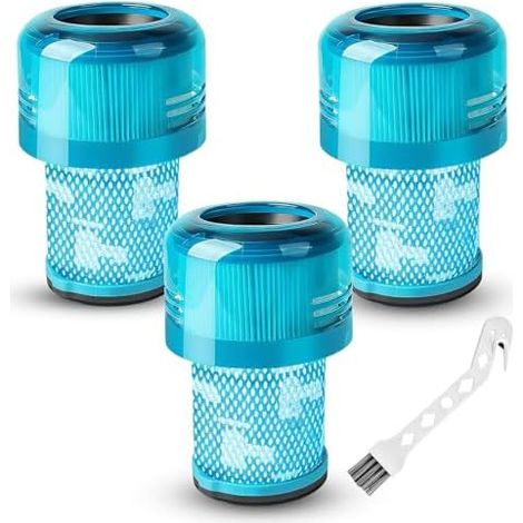 3 Filtres pour Aspirateur Dyson V12 Detect Slim, Filtre Dyson v12 Detect Slim Absolute avec Brosse de Nettoyage, Filtre Dyson V12, Absolute Extra/Total Clean/Fluffy (1/5)