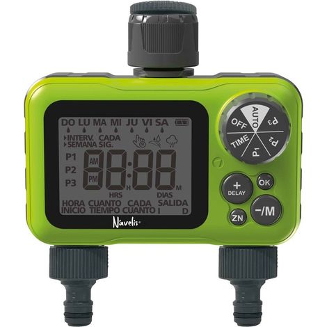 Programador de riego digital dos salidas 2xAA IP54 (1/2)