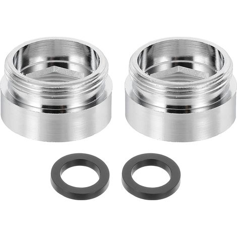 2Pièces Adaptateur De Mousseur De Robinet, Femelle M22 À Mâle M22 Avec Joint, Longueur 13mm, Réducteur De Robinet Aérateur, adaptateur robinet cuisine pour tuyau d'arrosage (1/5)