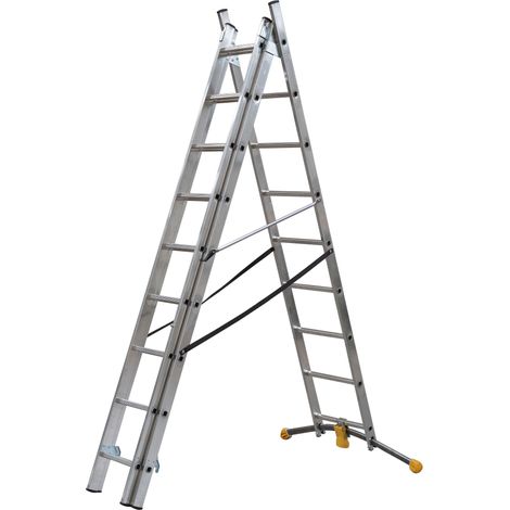hailo-1421-801-escalera combinada de 3 tramos con estabilizador curvo hobbylot (3x8)