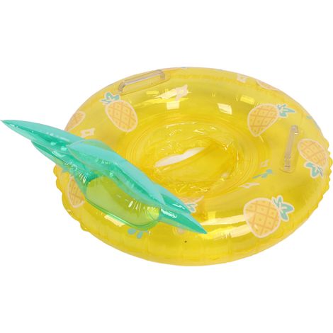 Aufblasbarer Babyschwimmer aus dickem PVC mit Schaumstoffboden und Griff (1/4)