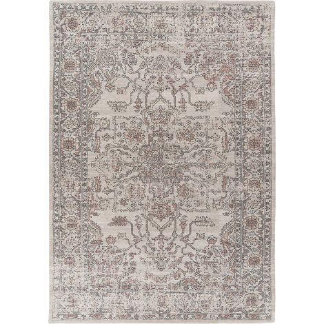 Tapis beige vintage oriental effet patiné doux - 170 x 120 cm (1/4)