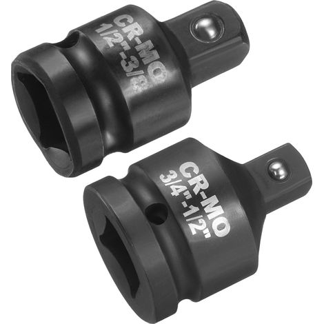 2pcs Jeu De Adaptateur De Douille À Choc 3/4" À 1/2" 1/2" À 3/4" (1/5)