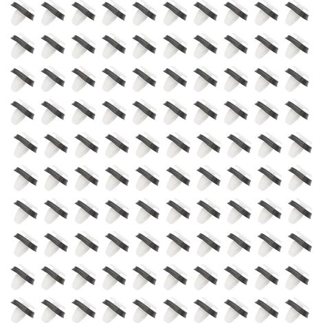 100pcs Clips Fixation Voiture Panneau Porte Voiture Garniture Clips Plastique pour F-iat Ducato Boxer Jumper 856543 71728806 avec Joint en Caoutchouc,Trou de 9 mm (1/5)