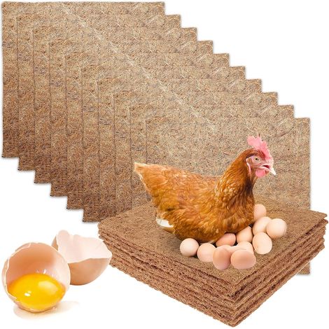 10 Pcs Chicken Nesting Box Mats 33cm Chicken Coop Reusable (1/5)