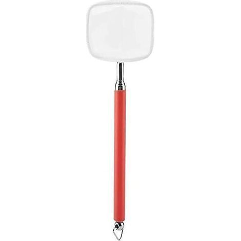 Kleiner, teleskopierbarer Aquarienfischkescher mit ausziehbarem Griff, 18 bis 53 cm lang, für Betta-Aquarien (quadratisch, rot) (1/4)