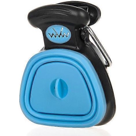 Bleu (S 14+11,5 cm) Ramasse-crottes et sacs à déjections canines pliables portables avec pince pour toilettes pour animaux de compagnie (1/5)
