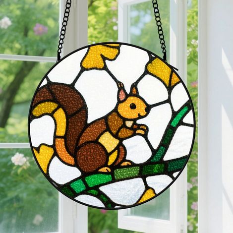 Suspension en vitrail, attrape-soleil élégant en verre minimaliste, décoration fenêtre jardin, cadeau Fête des Mères, Noël pour femme, maman 15 cm (1/5)
