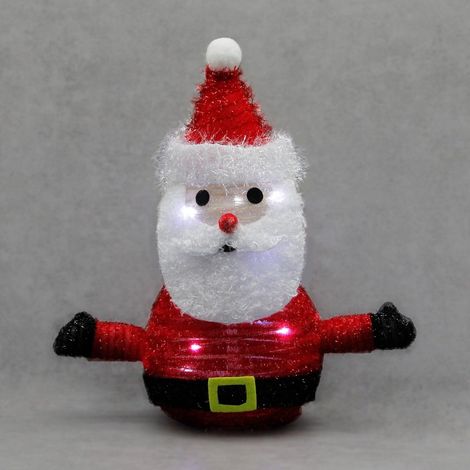 Babbo Natale pieghevole a LED da 300 mm con luce fredda (1/4)