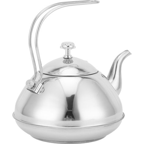 Bouilloire de style européen/britannique en acier inoxydable de 2 litres avec théière épaisse non magnétique et passoire à thé (1/5)