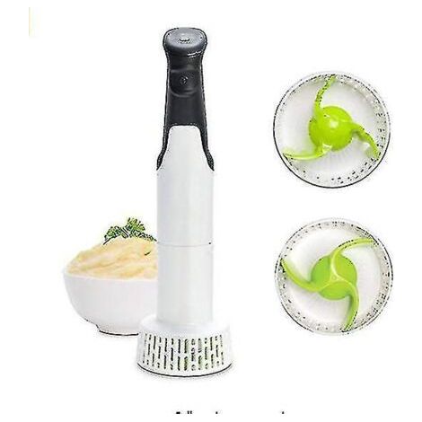 Presse-purée électrique, mixeur plongeant 3 en 1, hachoir à légumes, ensemble multifonction pour purées et fouets, mixeur plongeant, parfait pour mélanger et préparer des purées pour les aliments pour (1/4)