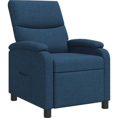 Recliner Blue Fabric vidaXL (1/5)