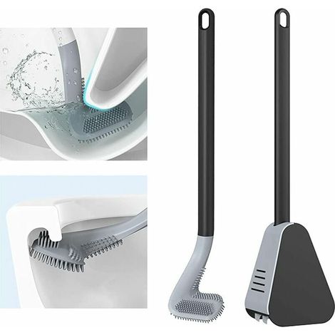 Golf WC-Bürste aus Silikon mit langem Griff WC-Bürste Badezimmer WC-Bürste und Halter (1/5)