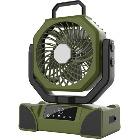 Ventilateur de camping, ventilateur portable rechargeable 20 000 mAh, LED, télécommande, idéal pour le camping en famille (1/5)
