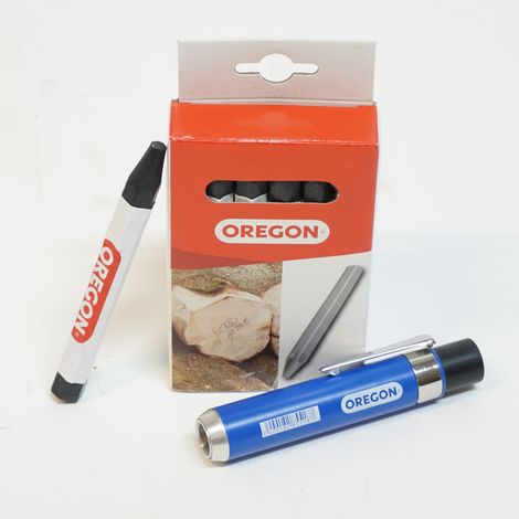 Oregon Signierkeide 12 Stück schwarz Markierkreide und Kreidehalter (1/3)
