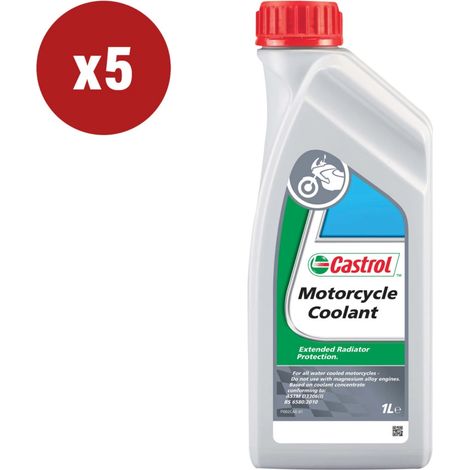 5 pezzifluido castrol motorcycle coolant 1lt