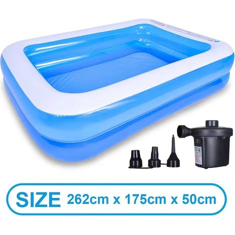 Piscine gonflable familiale 2 m / 2,6 m bassin familial grand format, jardin et loisirs