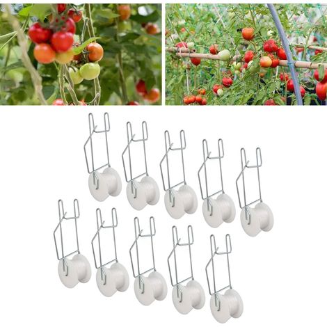 Crochets pour rouleaux à tomates pour serres, concombres, luffas, raisins, cerises - lignes de quadrillage, crochets à tomates, rallonge de 15 mètres. (1/5)