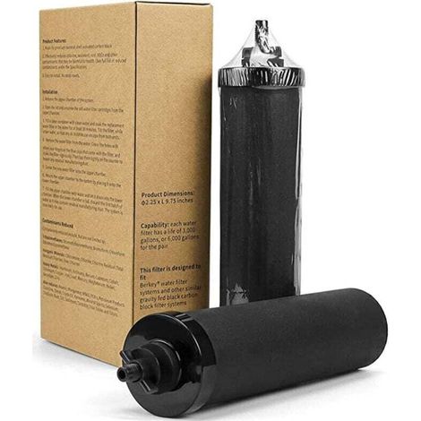 BB9-2 Wasserfilter kompatibel mit Ber-key Reinigungselementen Kartuschenelement Schwarz Premium Wasserfilter kompatibel mit Series Travel Big Royal Imperial Crown Light (2 Stück) (1/4)