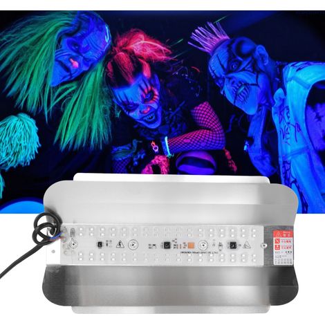 Projecteur LED 50 W, projecteur UV, éclairage UV ambiant pour scène, lampe UV LED, lampe de polymérisation d'adhésif UV pour la détection d'agents fluorescents (1/5)