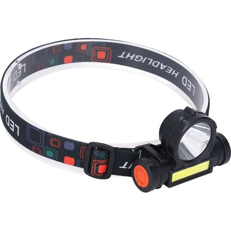 Ultrahelle, wiederaufladbare Dual-COB-LED-Stirnlampe, ideal zum Campen und Nachtangeln. (1/5)