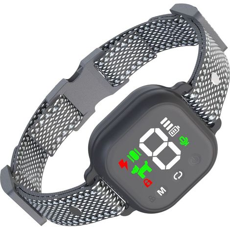 Collier Anti Aboiement Chien Automatique,Contrôle Anti-aboiement Intelligent,3 Modes Choc Statique/Vibration/Son,8 Niveaux de Sensibilité,Étanche et Rechargeable pour Gros Petit Chiens (1/4)