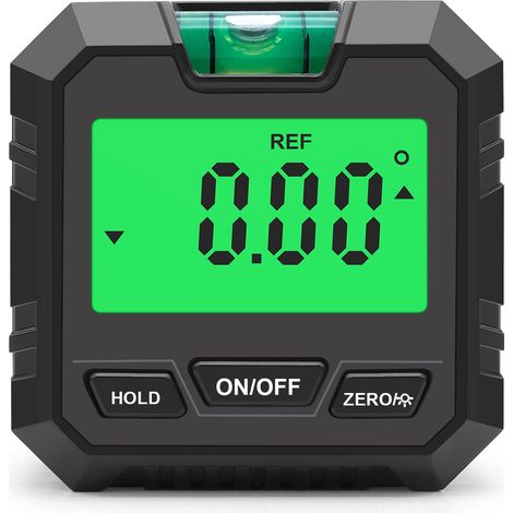 Decdeal Mini-Digital-Neigungsmesser, Winkelmesser/Neigungsmesser/Wasserwaage, 3-in-1-Winkelmesser/Neigungsmesser, 90°-Wasserwaage für 4 x 90 Grad Messbereich