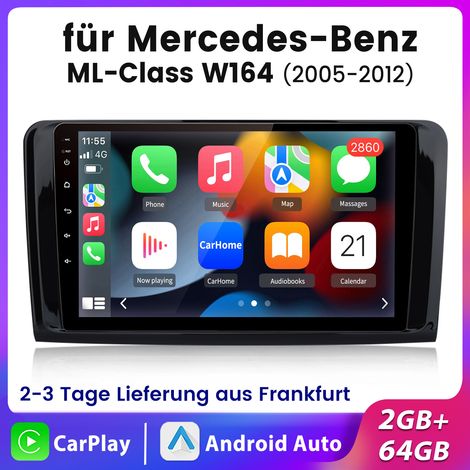 Autoradio JUNSUN Pour Mercedes Benz ML 350 W164 GL 320 2005-2012 Android 14 CarPlay 2+64GB (1/5)