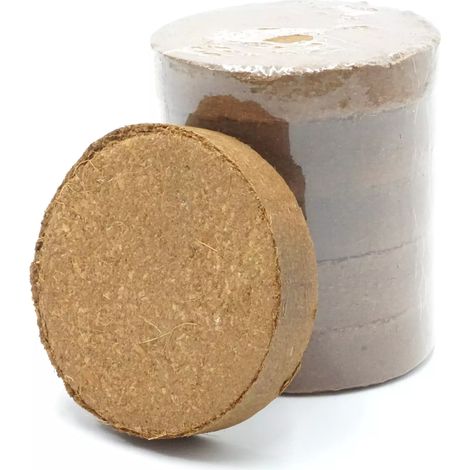 Fibres, substrat de noix de coco, 5 disques de 10 cm, 5 x 1,5 litres = 550 g pour terrarium (1/2)