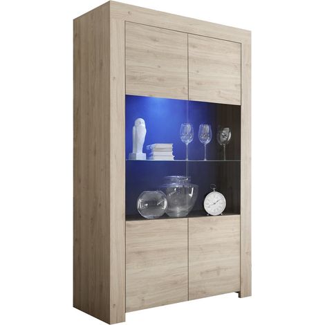 Credenza a 2 ante in vetro senza illuminazione H186 cm - Firenze (1/4)