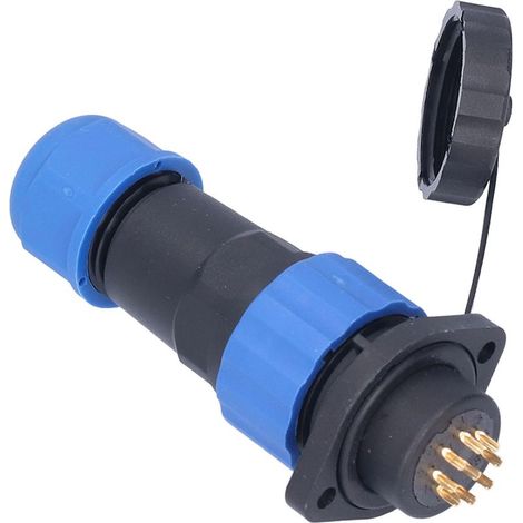 Prise étanche IP68 mâle/femelle avec bride pour connecteur d'alimentation AC250V 5A SP209 (1/5)