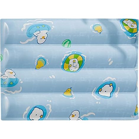 Tapis Rafraîchissant Gel pour Chien et Chat Tissu Frais Anti-Morsure Antidérapant Lavable Matelas Réfrigérant Étanche pour Panier Canapé Voiture Été (1/4)