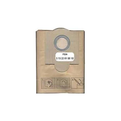 FEIN 5 sacs papier pour aspirateur DUSTEX 40 réf. 31322810010