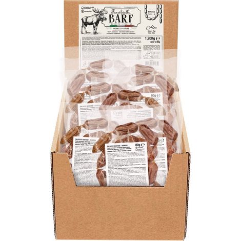 Salsicce BonBon gusto alce per cani 15 pacchi da 80 g l'uno (1/2)