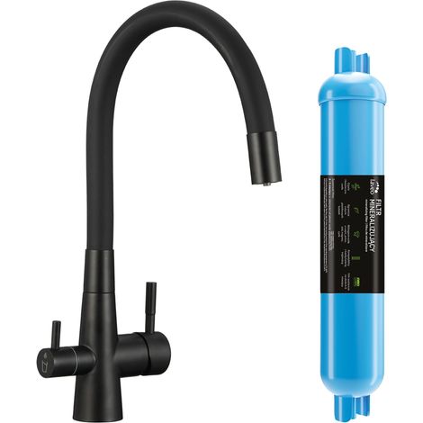 Grifo para fregadero con caño flexible + filtro mineralizador Riveco Laveo (1/5)