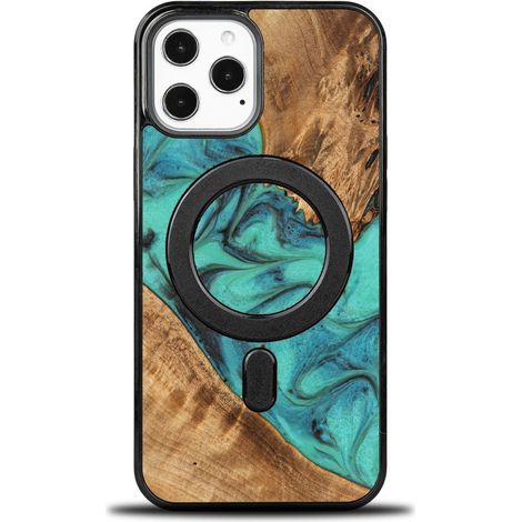 Coque Bewood Unique pour iPhone 12 Pro Max – Turquoise avec MagSafe (1/5)