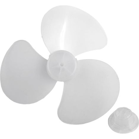 Lame de ventilateur 40,6 cm - 1 pièce - Plastique PP transparent - Hélice 3 pales silencieuse - Pour ventilateur sur pied ou table - Blanc ou noir (1/5)