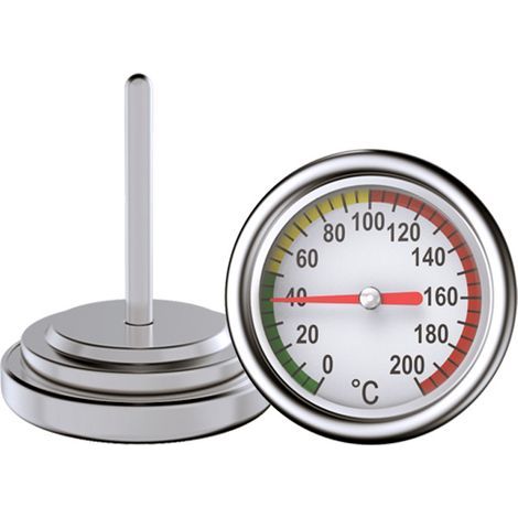 Bimetall-Ofenthermometer aus Edelstahl, Grillzubehör für BBQ-Öfen, Zubehör für Küchengeräte und Fahrzeugmodifikationen (1/2)